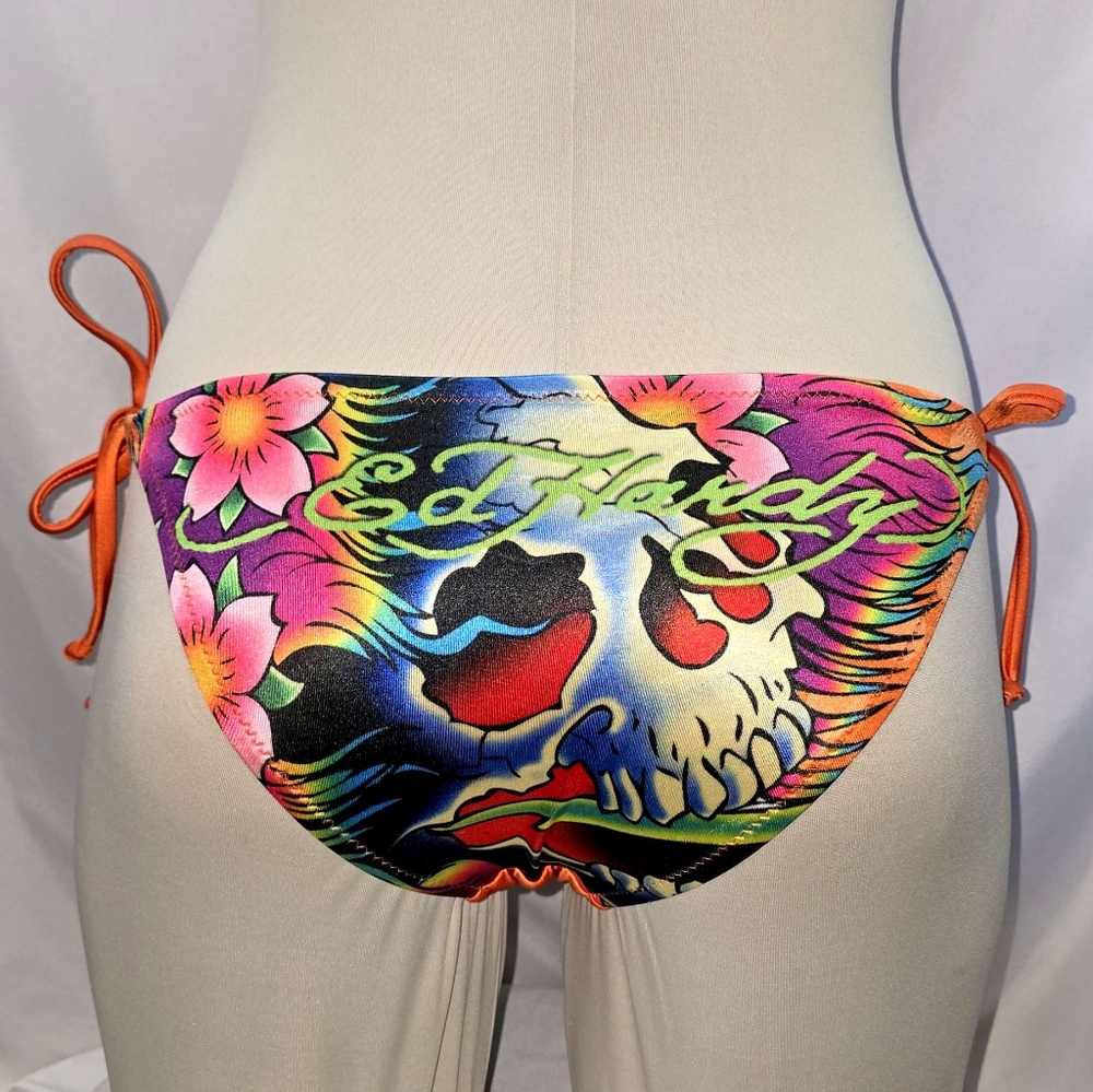 ED HARDY by Christian Audigier Bikini Bottom "TRADEWINDS SKULLS" - Picture 2 of 2